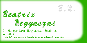 beatrix megyaszai business card